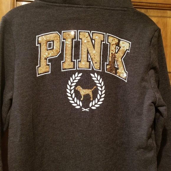 🎁Victoria's Secret Pink w/ flip sequins and Sherpa lined hoodie NWOT🎁 - Picture 4 of 11